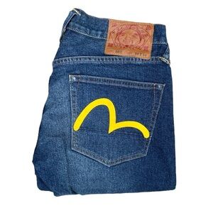 RARE Evisu Embroidered Jeans Size 30 Blue